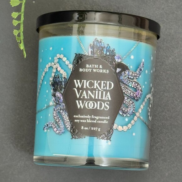 BBW Wicked Vanilla Woods Bath & Body Works Single Wick Candle - Picture 5 of 10